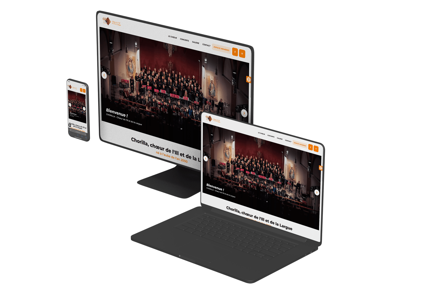 Mockup Chorilla, chorale à Hirsingue