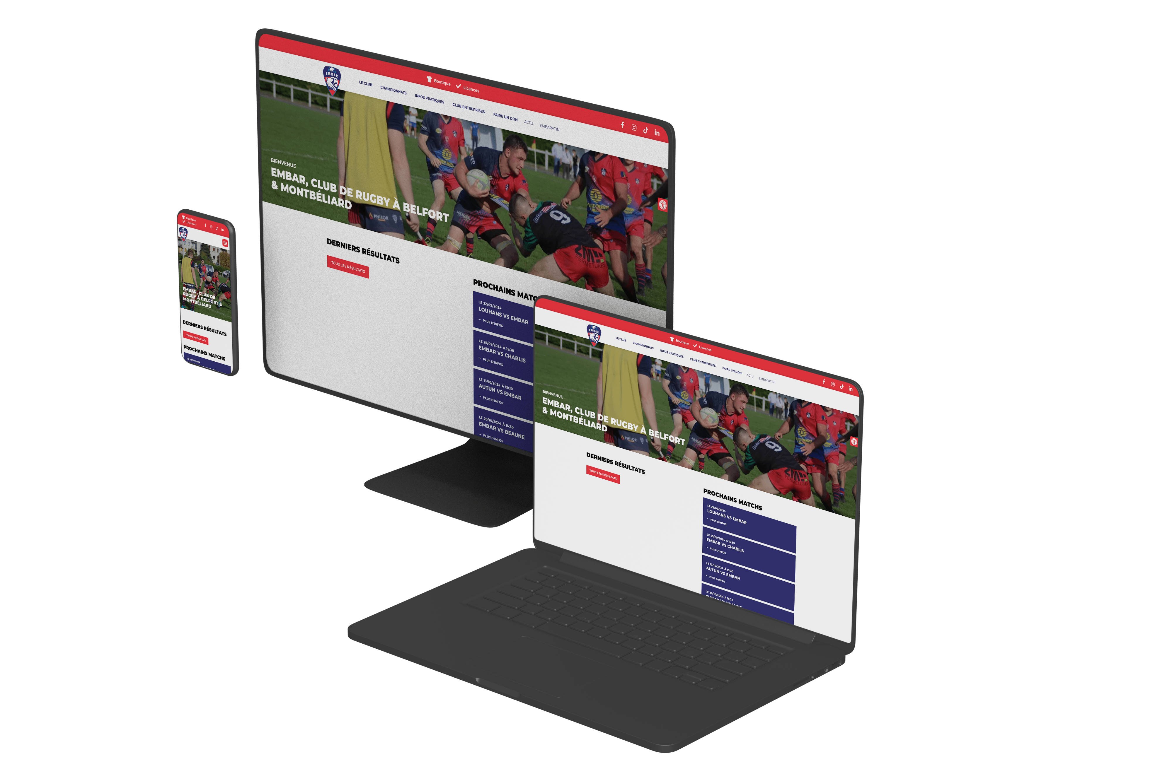 Mockup du site EMBAR