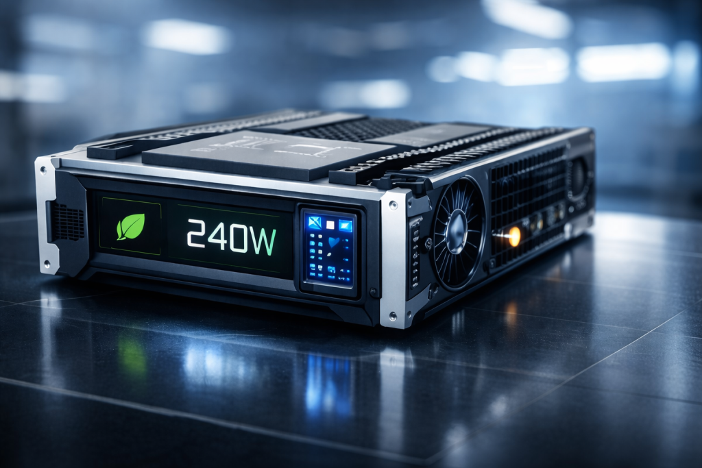 Serveur GPU futuriste dans un data center